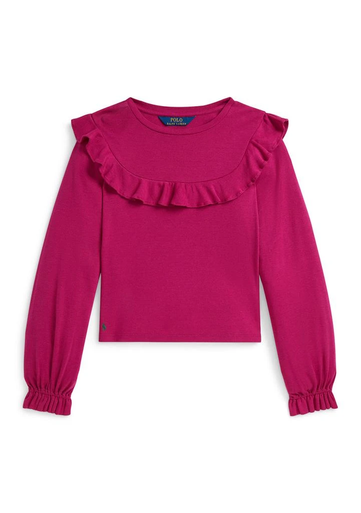 Ralph Lauren Girls 7-16 Ruffled Cotton-Modal Top