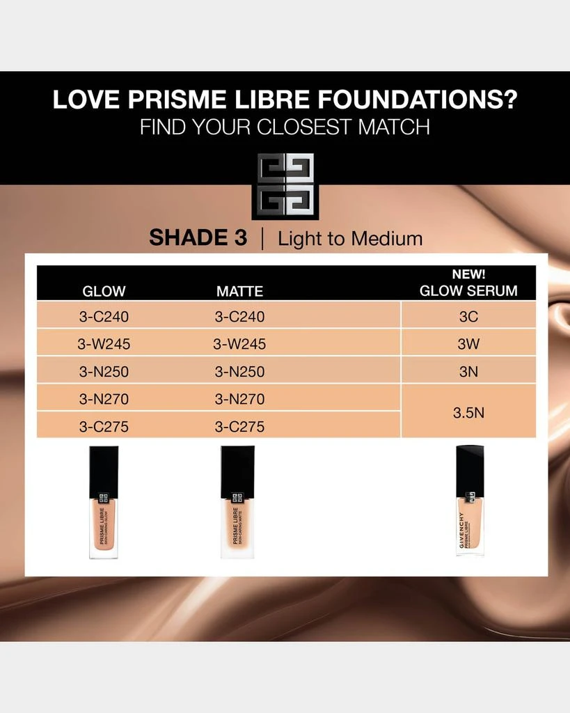 Givenchy Prisme Libre Glow Serum Blurring & Hydrating Foundation, 1 oz. 10