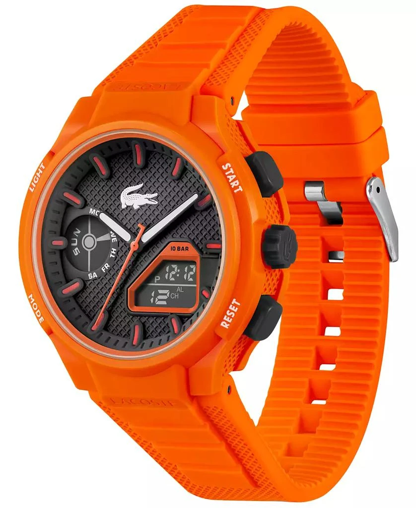 Lacoste Men's LC33 Orange Silicone Strap Watch 45mm 2