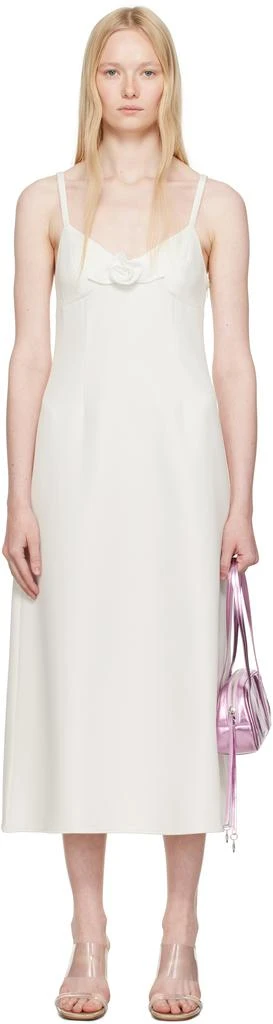 Sandy Liang Off-White Pilton Midi Dress 1