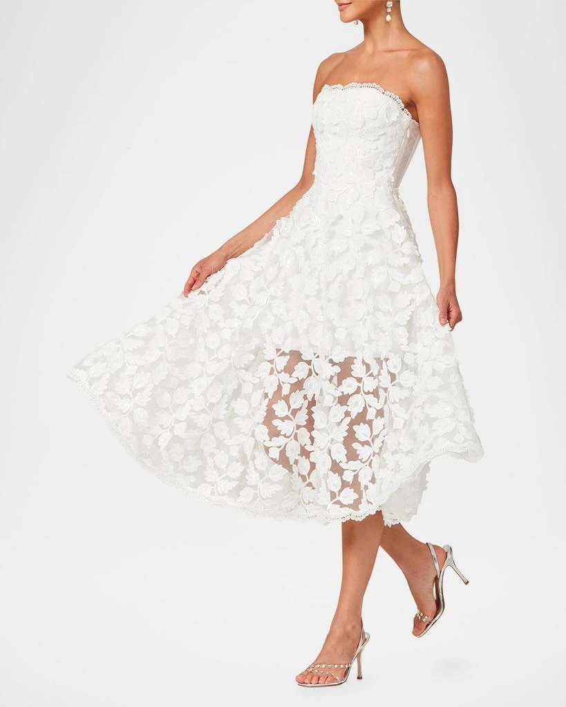 HELSI Florence Strapless Lace Applique Midi Dress 5