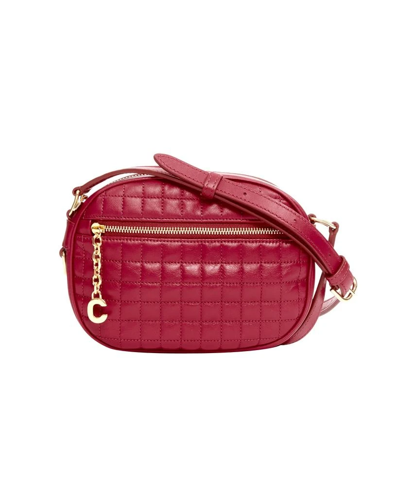 Celine new CELINE Hedi Slimane 2019 C Charm red quilted small crossbody camera bag 1