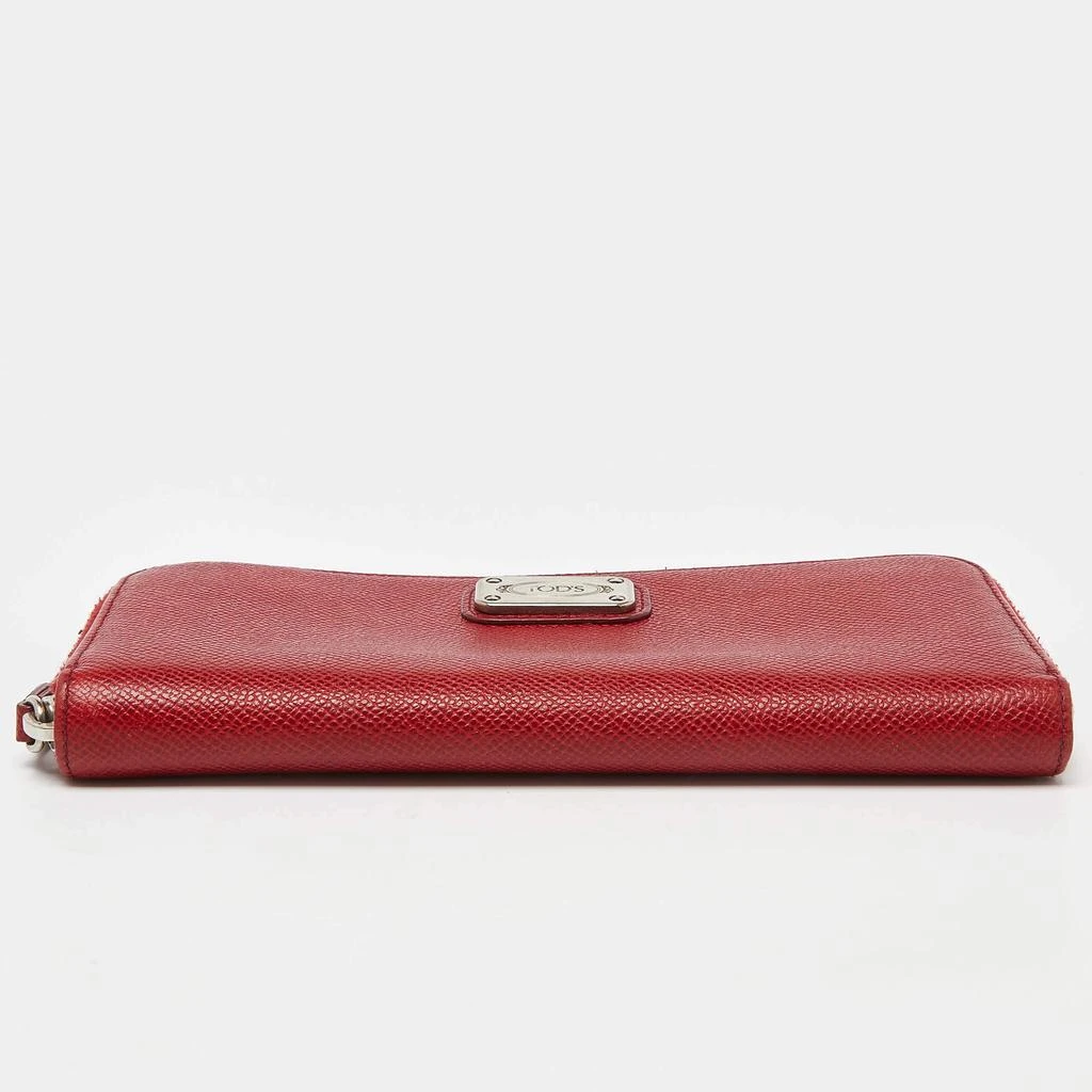 Tod's Tod's Red Leather Zip Around Wallet 7