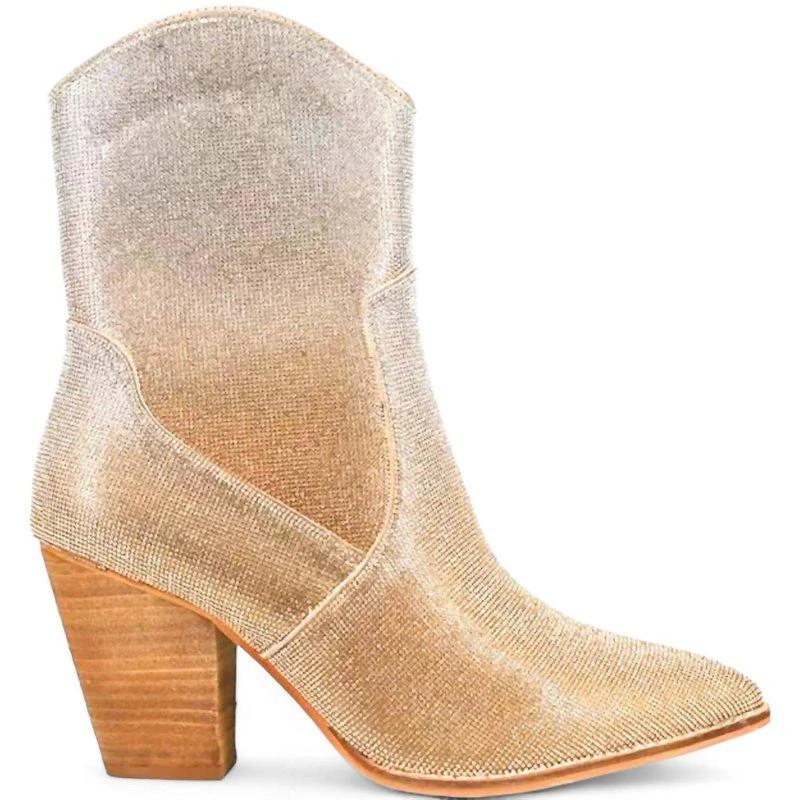 Corkys Women's Selfie Rhinestone Bootie In Gold Ombre 1