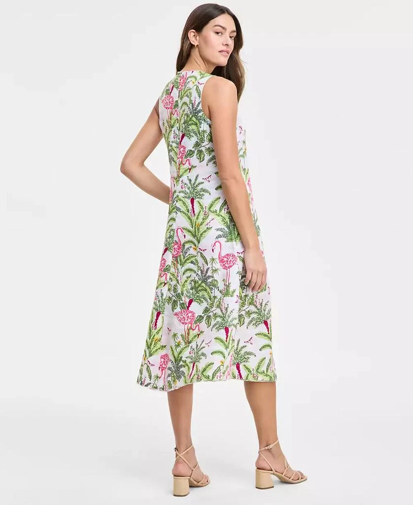 Charter Club Women's Palm Beach 100% Linen Midi Dress, Exclusively at Macy's 5