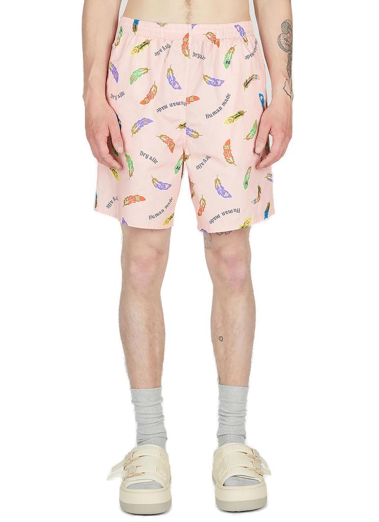 Human Made Human Made Graphic Printed Elasticated Waistband Shorts