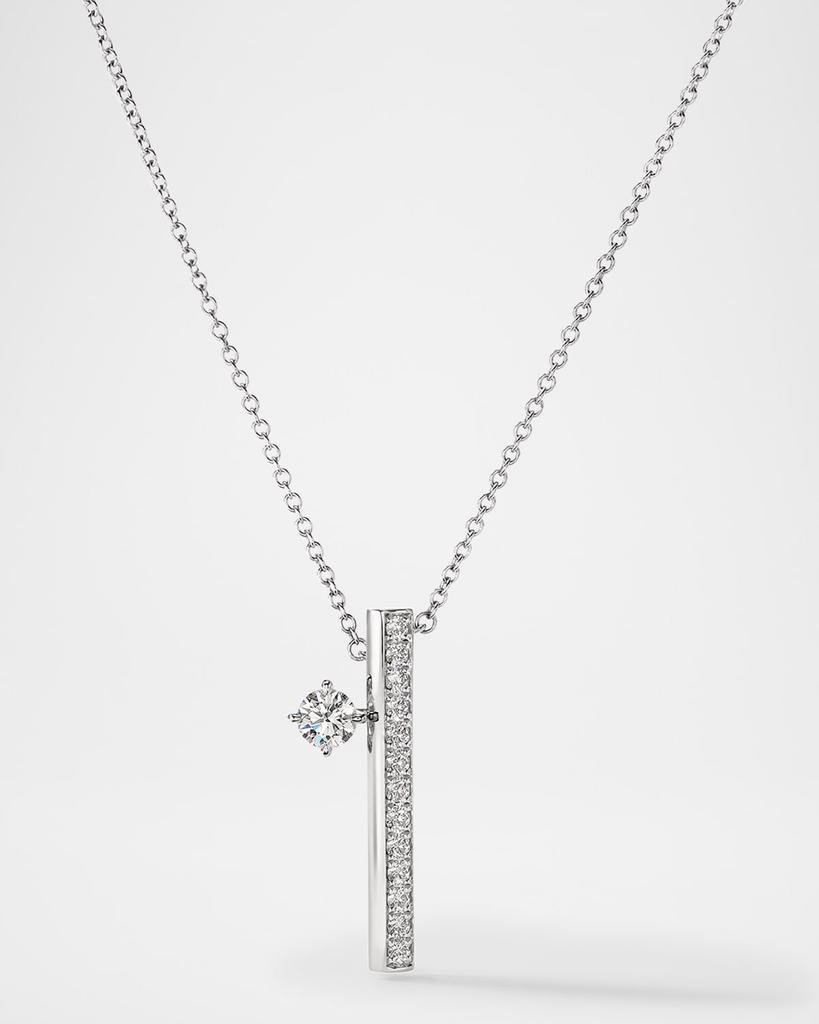 Hearts On Fire Barre 18K White Gold Floating Diamond Pendant Necklace