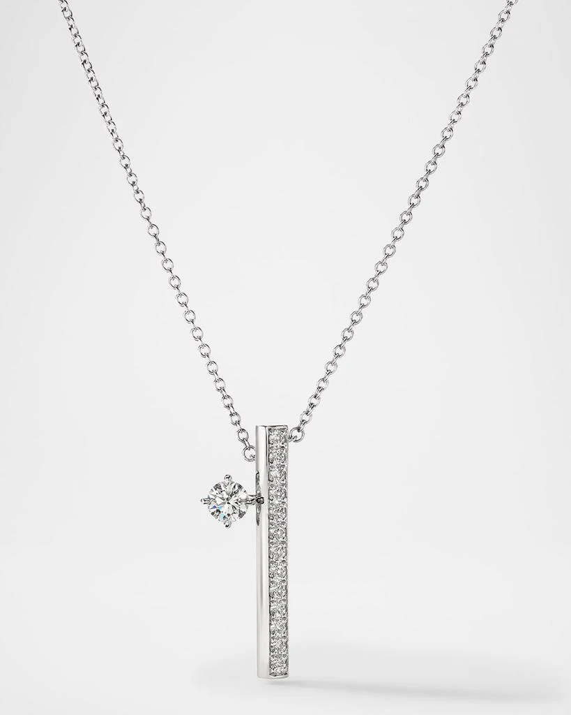 Hearts On Fire Barre 18K White Gold Floating Diamond Pendant Necklace 1