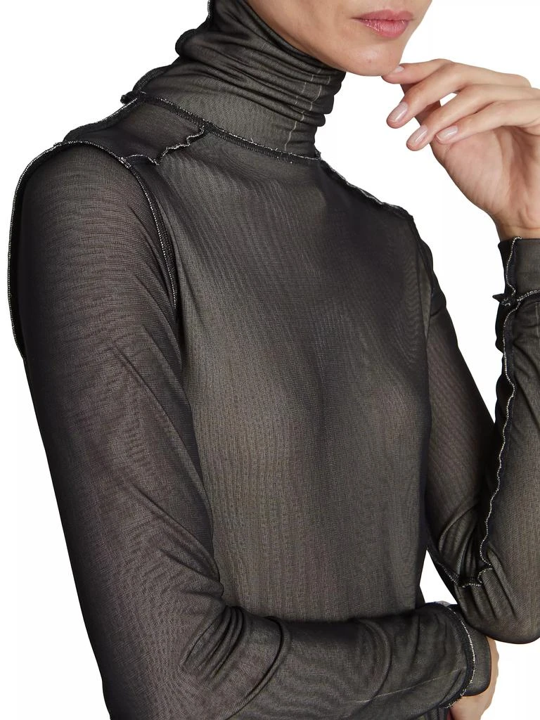MAISON MARGIELA Mesh Turtleneck Bodysuit 7