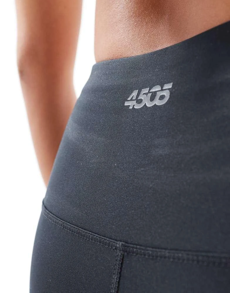 ASOS 4505 Petite Icon running tie waist gym legging with phone pocket in black 4