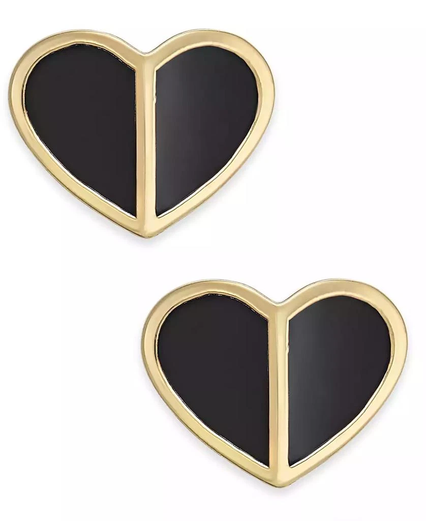 Kate Spade Gold-Tone Heart Stud Earrings 1
