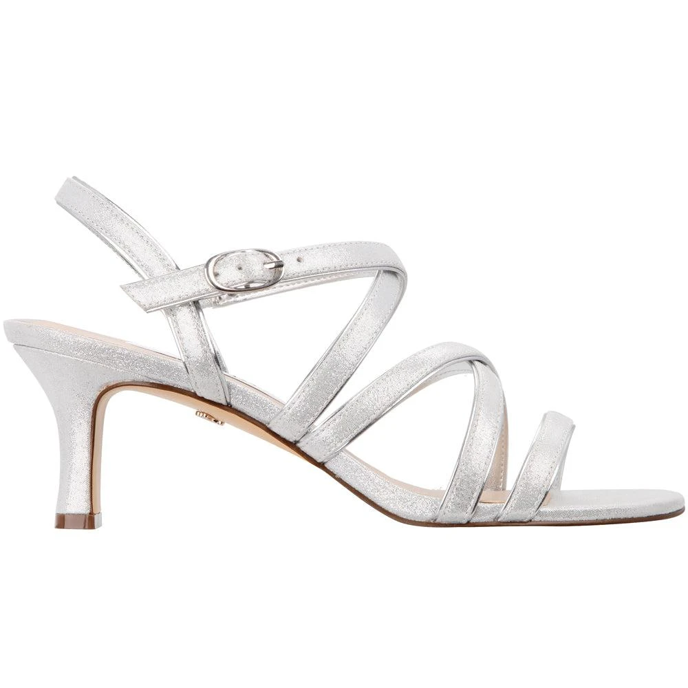 Nina Genaya Metallic Kitten Heel Evening Sandals 1