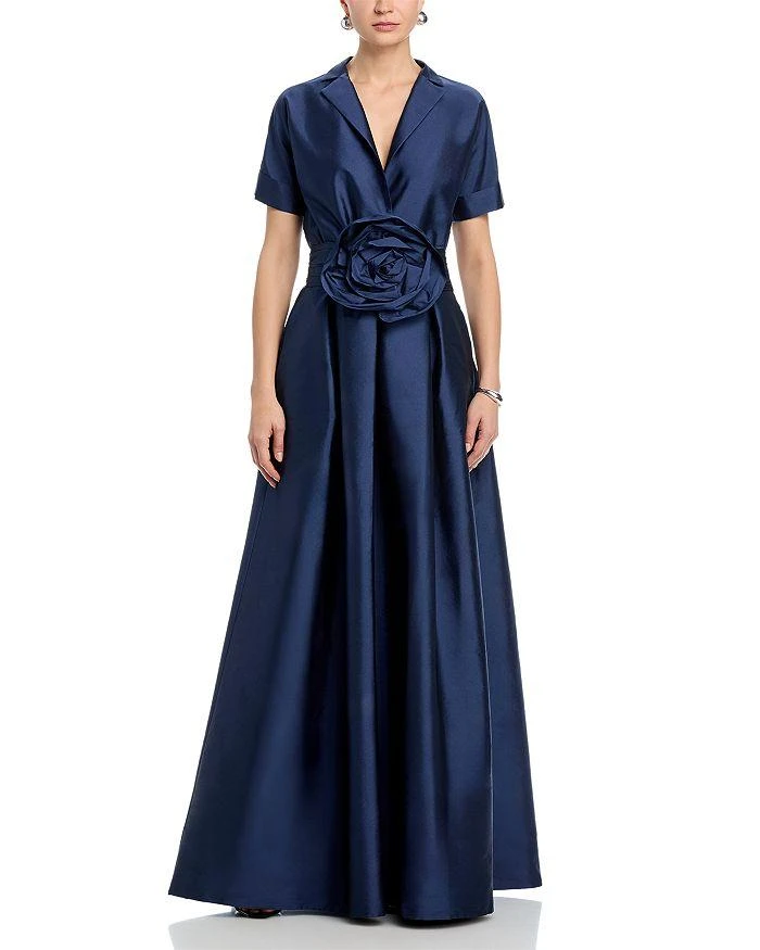 Chiara Boni Stoya Taffeta Rosette Gown
