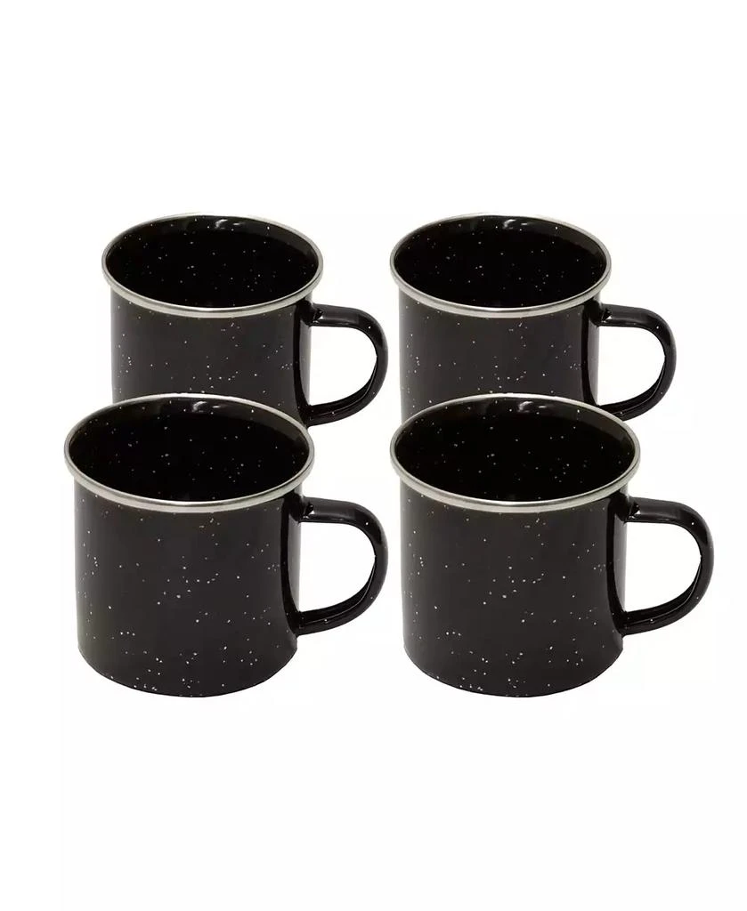 Stansport Deluxe 24-Piece Enamel Tableware Set - Black 3