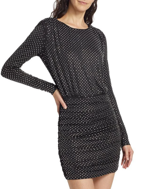 VERONICA BEARD Jessel Diamante Ruched Minidress 3