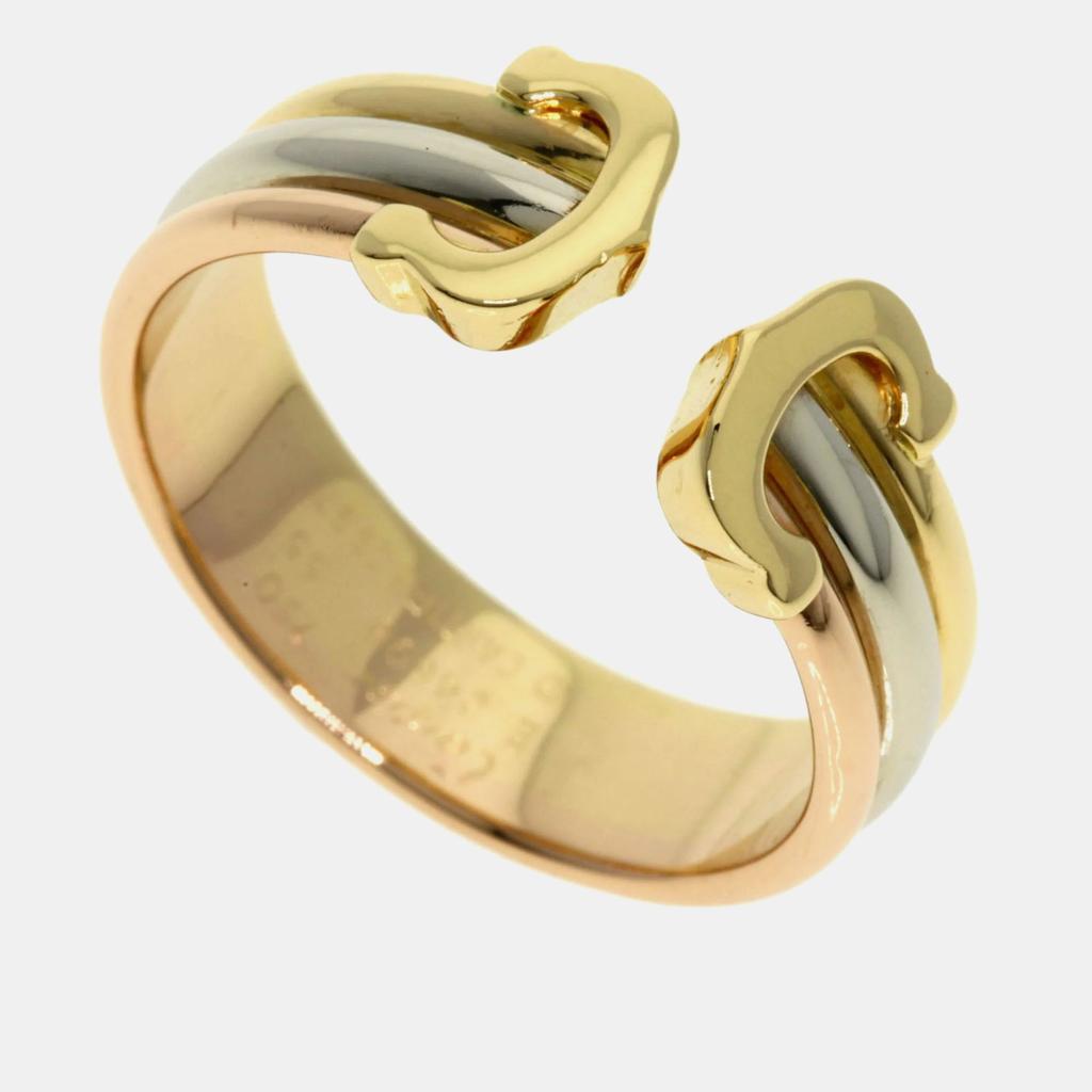 Cartier Cartier 18K Yellow Gold, Rose Gold and White Gold C De Cartier Band Ring EU 55