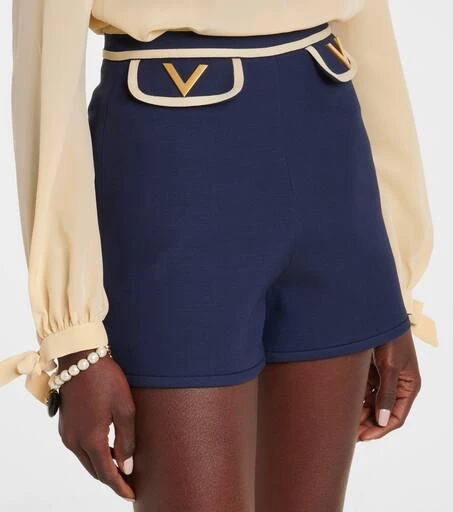 Valentino Crepe Couture VGold high-rise shorts 4