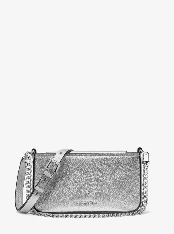 Michael Kors Bryant Small Metallic Leather Convertible Pochette 1