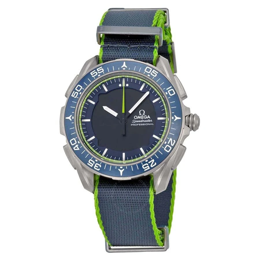 Omega Skywalker X-33 Chronograph Analog Digital Dial Blue and Green Nylon Men's Watch 31892457903001 1
