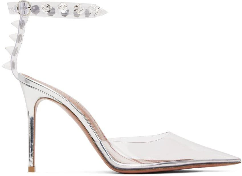 Amina Muaddi Transparent Julia Glass Heels 1