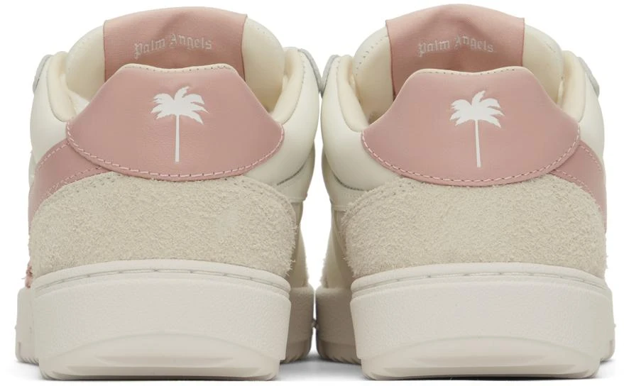 Palm Angels White & Pink Palm Beach University Sneakers 2