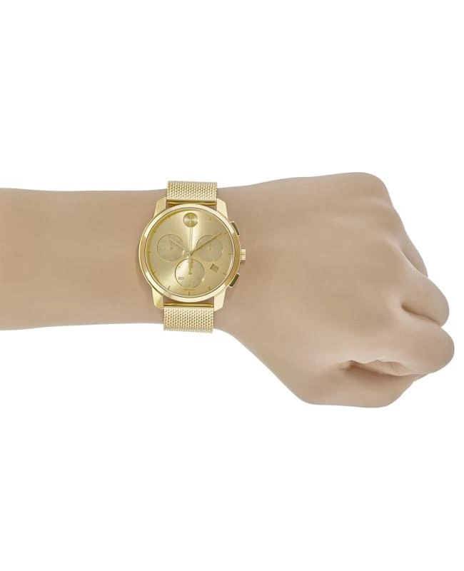 Movado Movado Bold Thin Chronograph Gold Dial Men's Watch 3600634 3