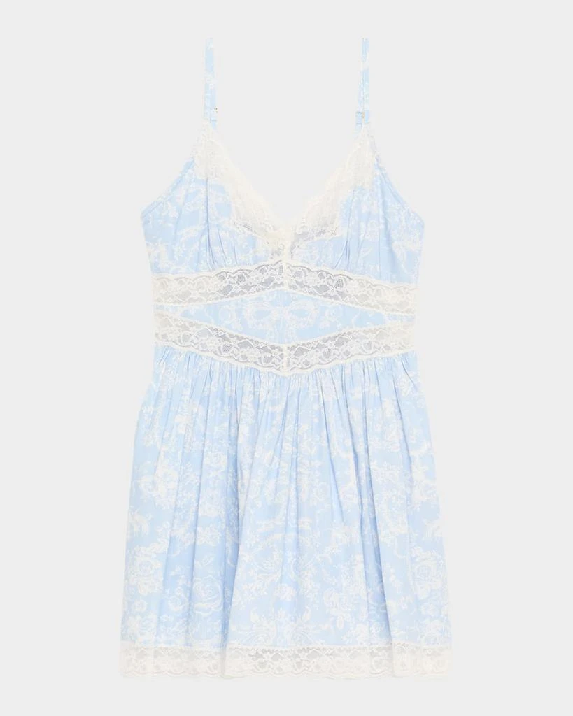 LOVESHACKFANCY Ressie Lace-Trim Mini Dress 1