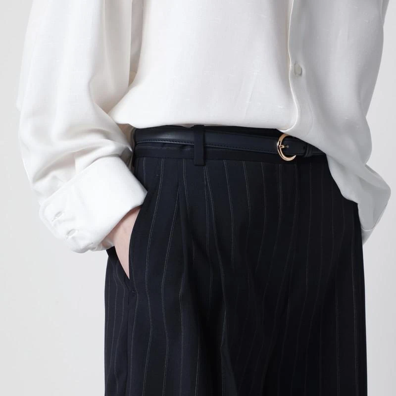 Max Mara Blue pinstripe wool bermuda shorts 3