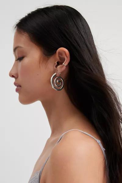 Urban Outfitters Swirly Burnished Hoop Earring