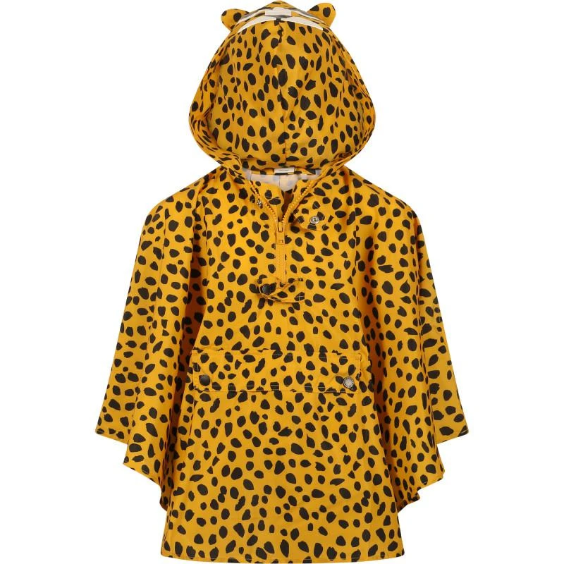 Stella McCartney Cheetah rain cape in ochre yellow and black 2