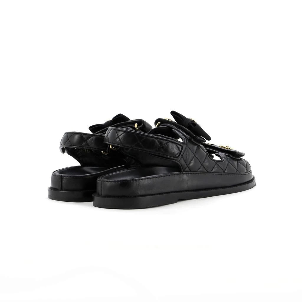 Chanel Women's Velcro Dad Sandals Quilted Leather 3