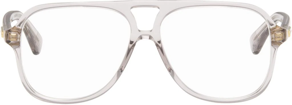Bottega Veneta Gray Slim Ribbon Glasses