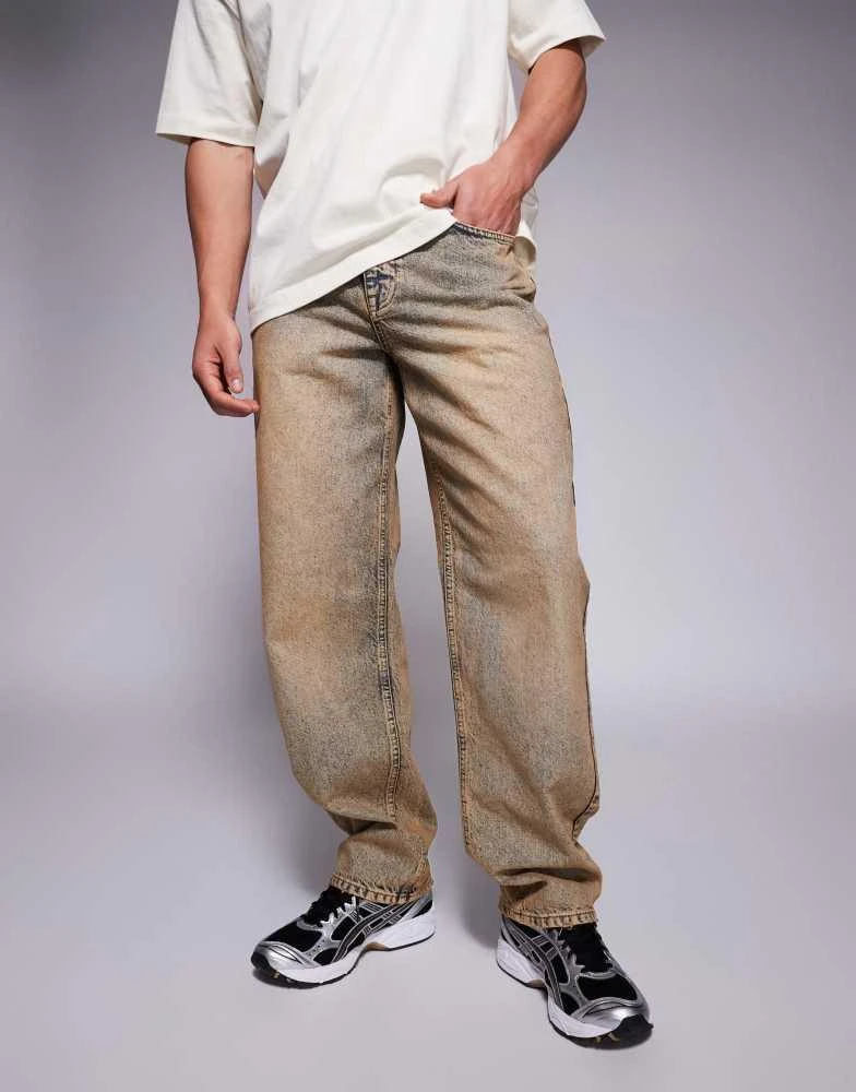 ASOS ASOS DESIGN baggy jeans in orange tint 1