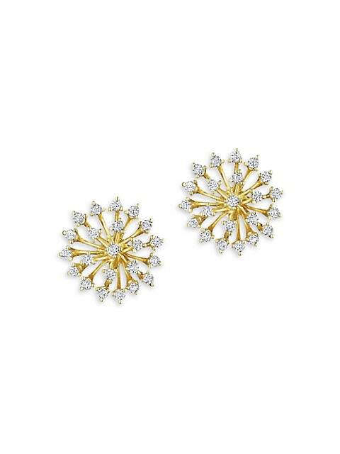 HUEB Luminus 18K Yellow Gold & Diamond Stud Earrings
