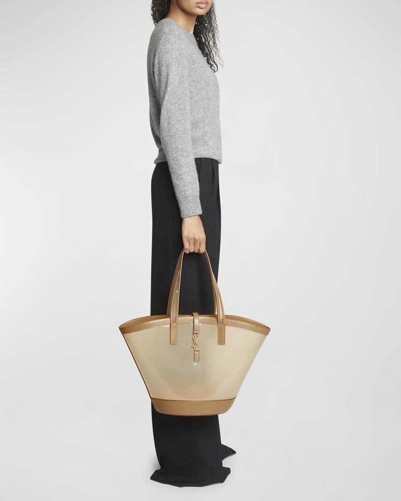 Yves Saint Laurent Medium YSL Vinyl Tote Basket Tote Bag 2
