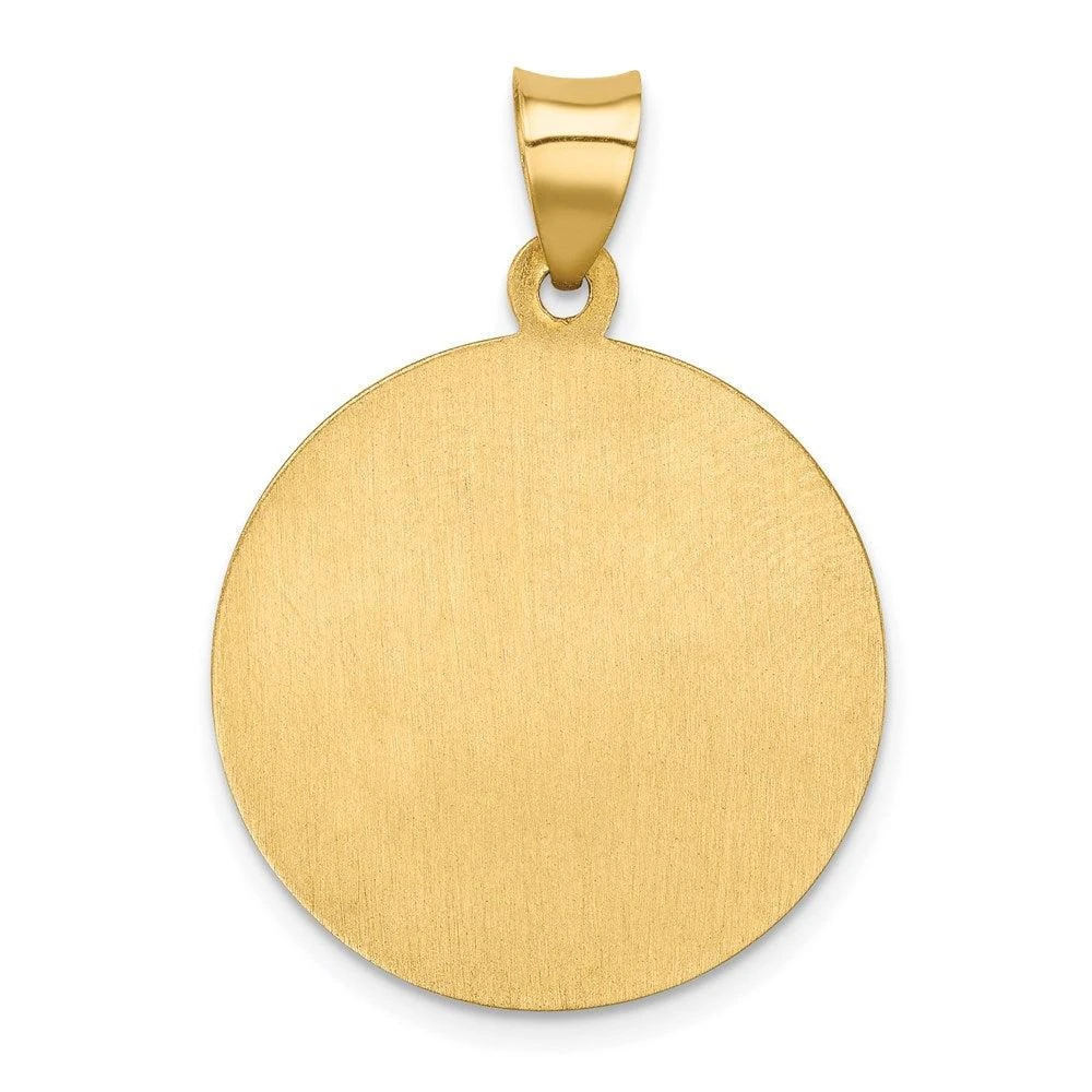 Diamond2Deal 14k Yellow Gold Polished and Satin St Francis of Assisi Medal Hollow Pendant 4