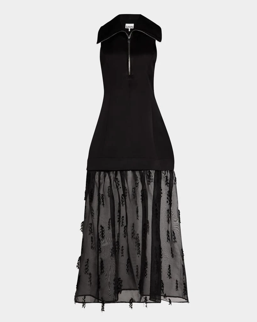 white christmas dresses Heavy Cotton Tailoring Corset Midi Dress main image 0