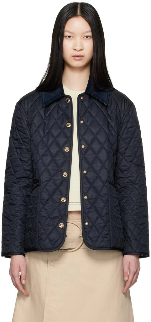 Burberry Navy Quilted Jacket 1