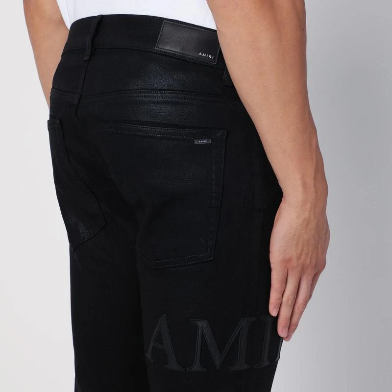 AMIRI Black Jeans Serif Logo 5