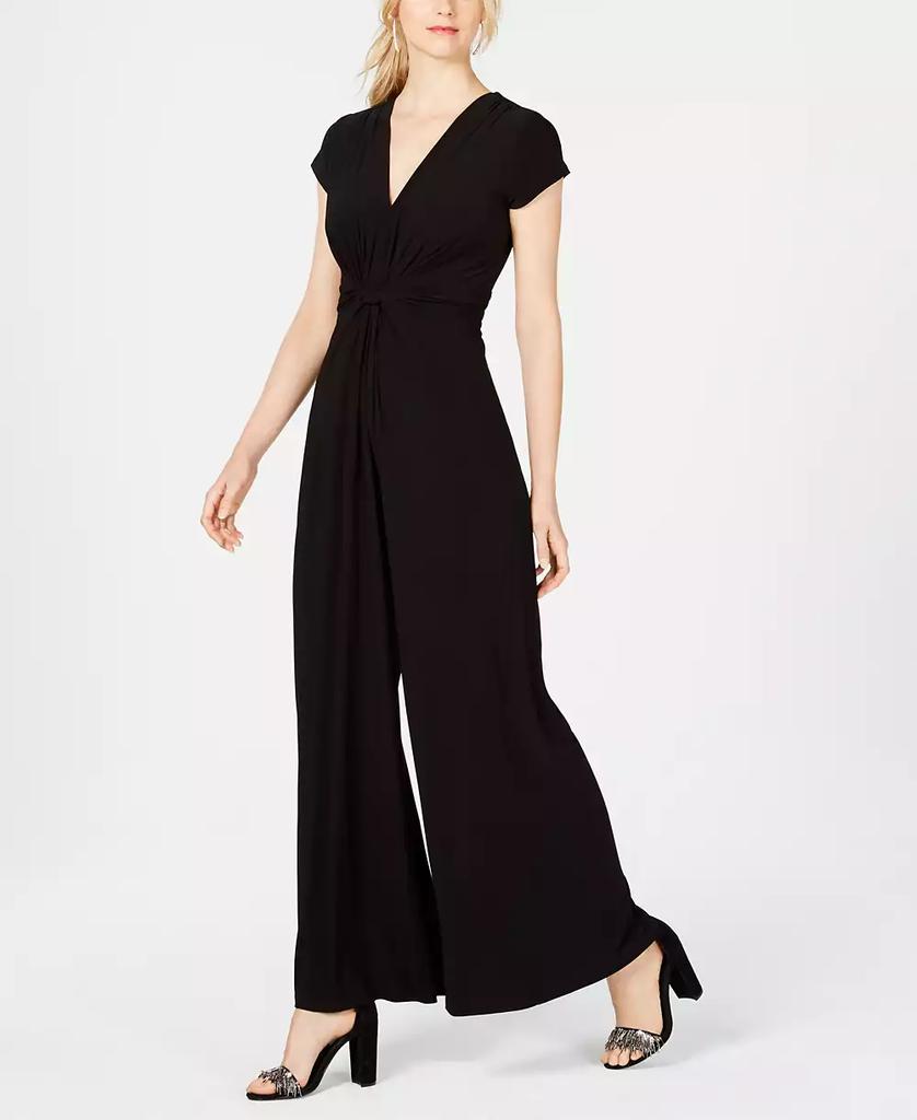 Vince Camuto Twist-Front Plunge Jumpsuit - Jumpsuits - Free