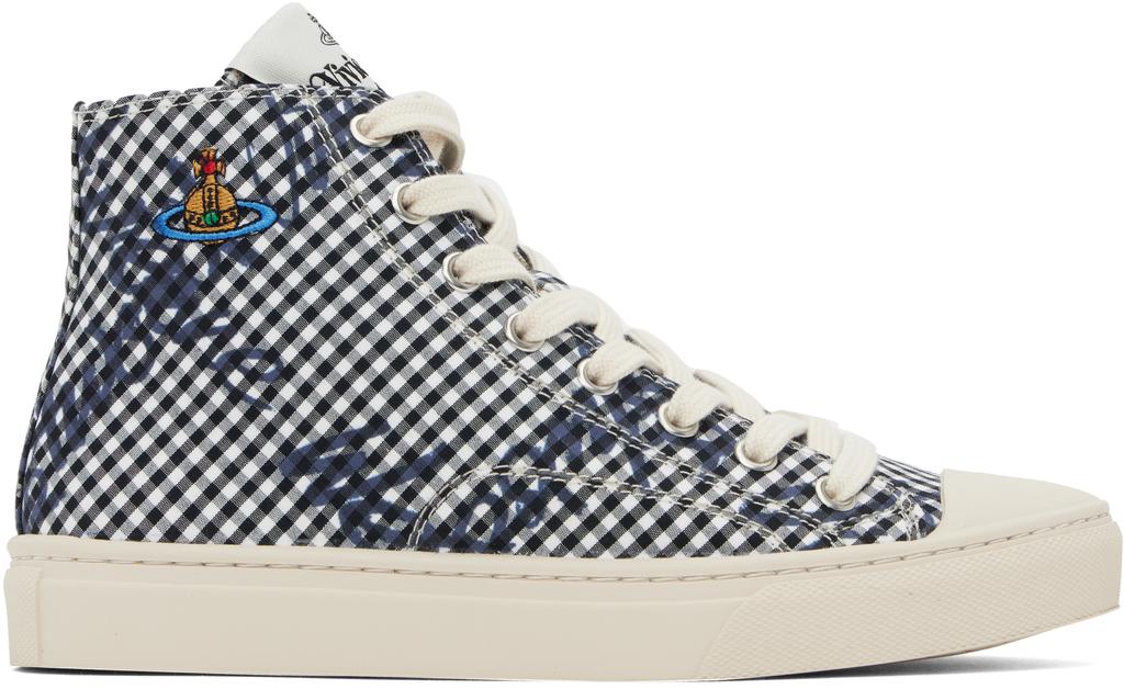 Vivienne Westwood Navy High-Top Plimsoll Sneakers