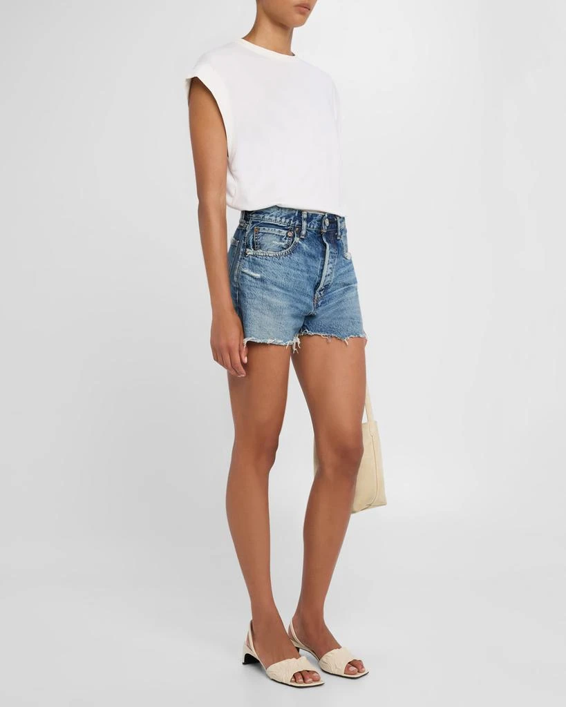 MOUSSY VINTAGE Manhasset Distressed Denim Shorts 2