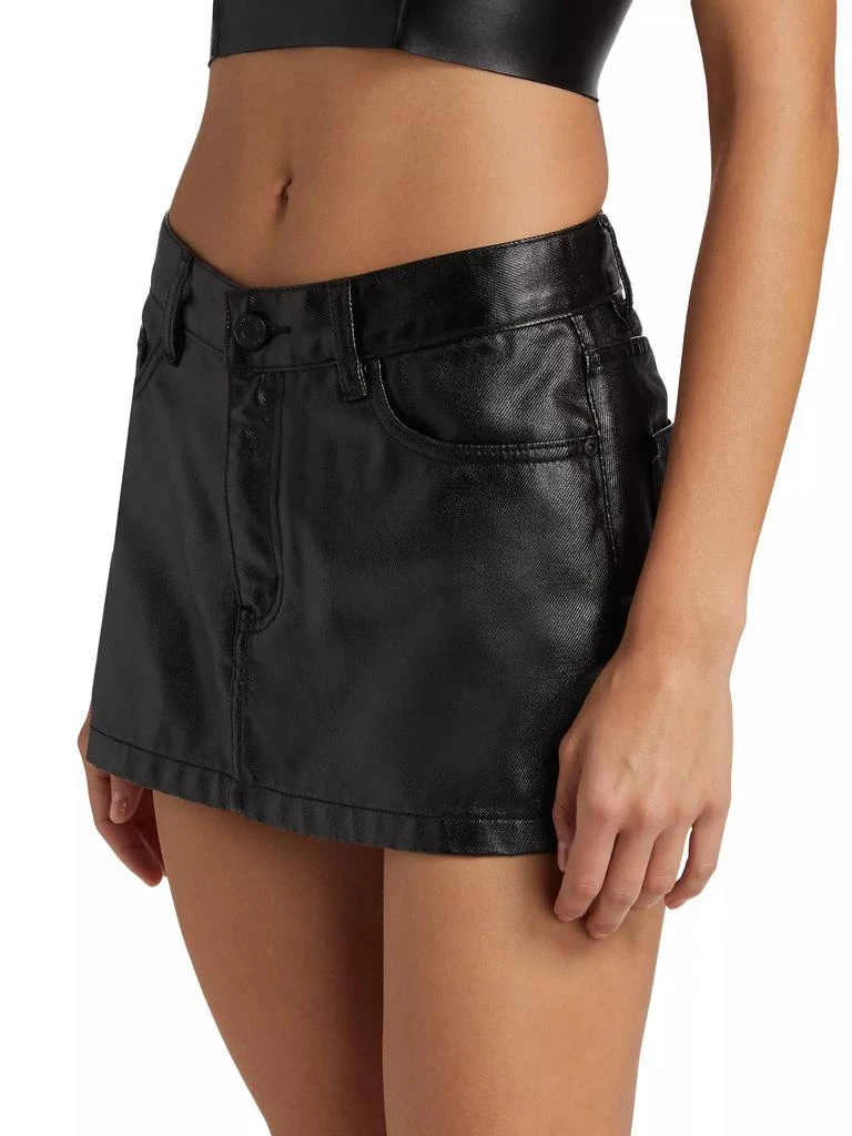 Purple Brand Faux Leather Miniskirt 4