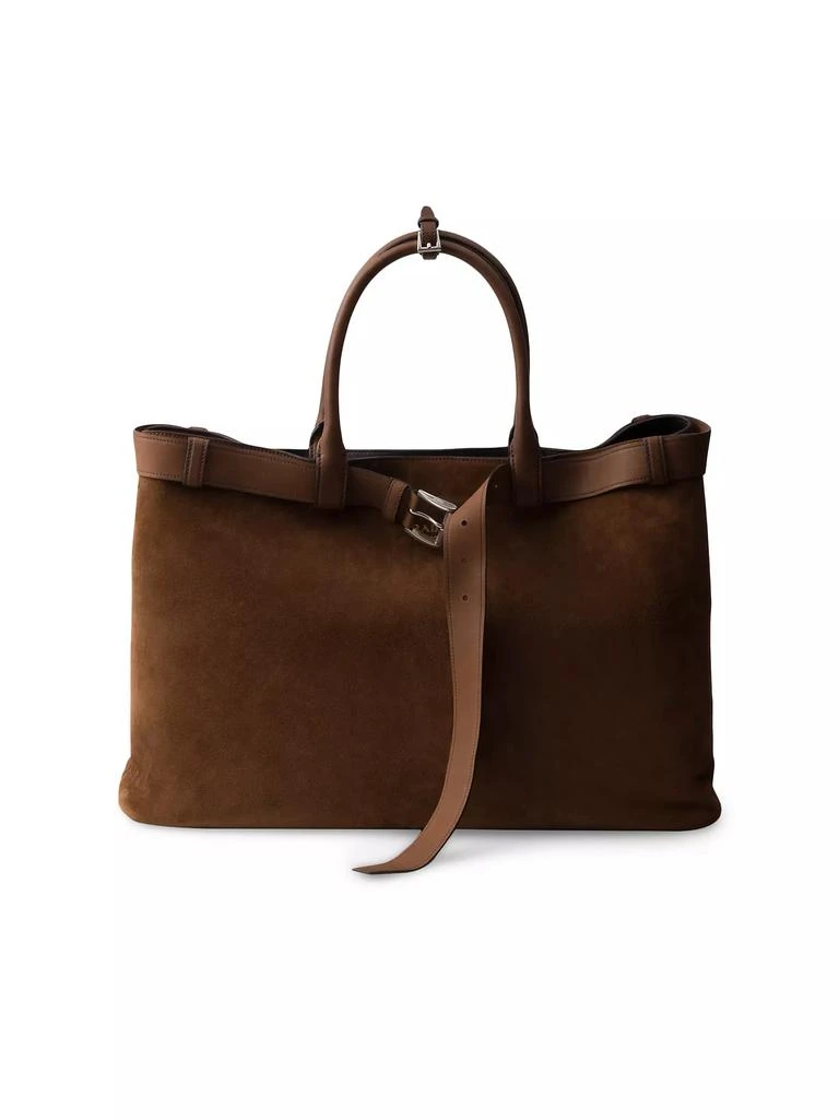 Prada Buckle Suede Bag with Belt 1
