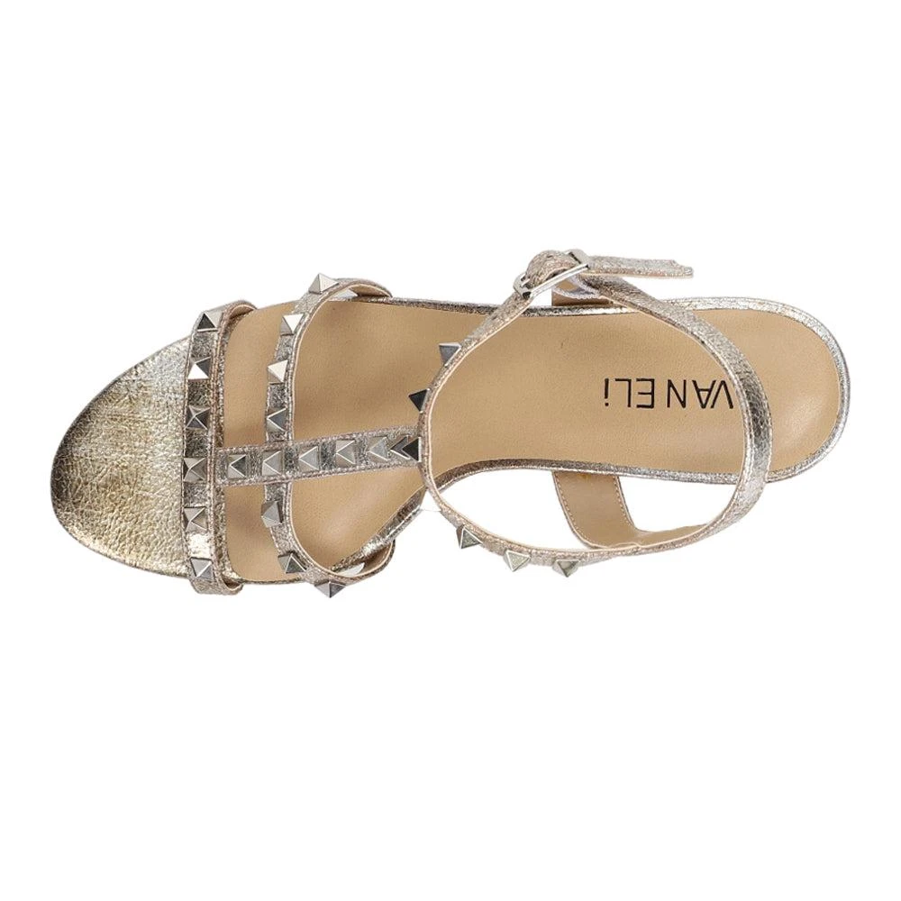 Vaneli Midge Studded Metallic Block Heel Sandals 4