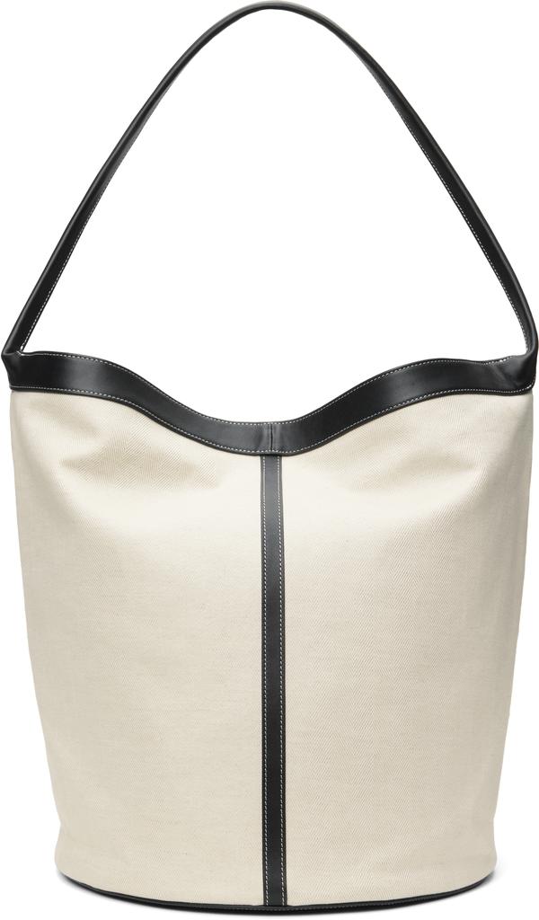 Recto Off-White Canvas Large Bucket Bag