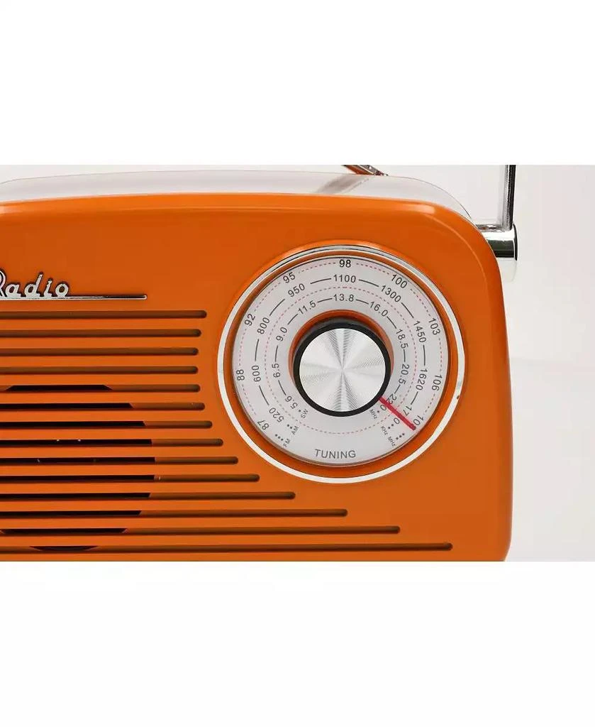 RadioShack Portable Retro AM/FM/SW Vintage and Classic Radio, Bluetooth, Rechargeable, Orange – 4001802 3
