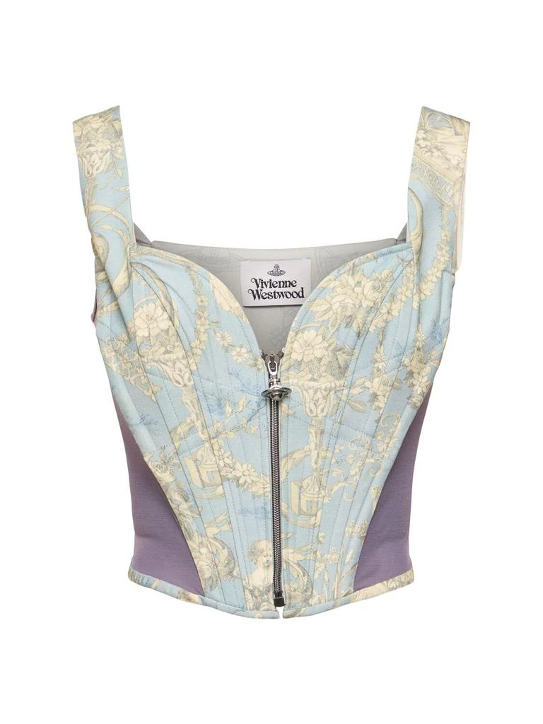 VIVIENNE WESTWOOD Printed Cotton Zip Corset 1