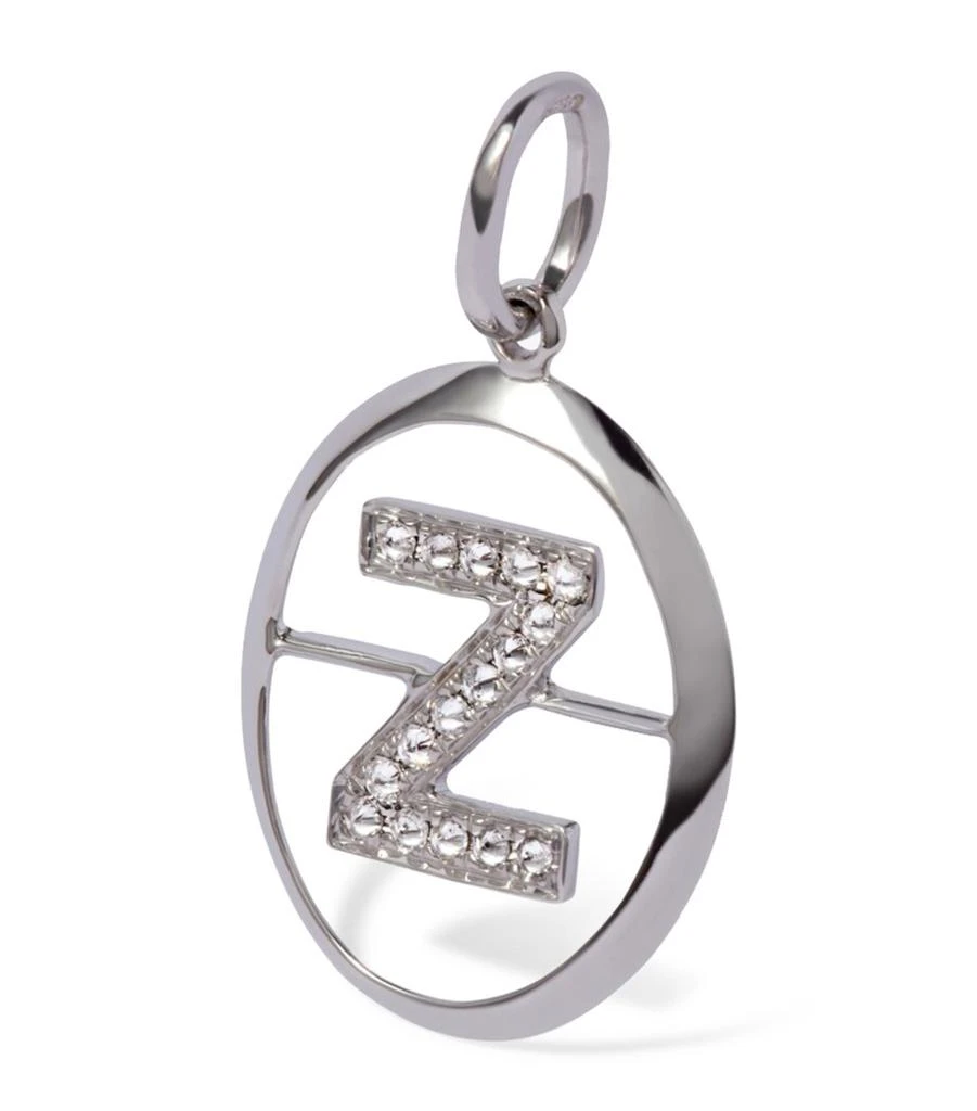 Annoushka White Gold and Diamond Initial Z Pendant 1