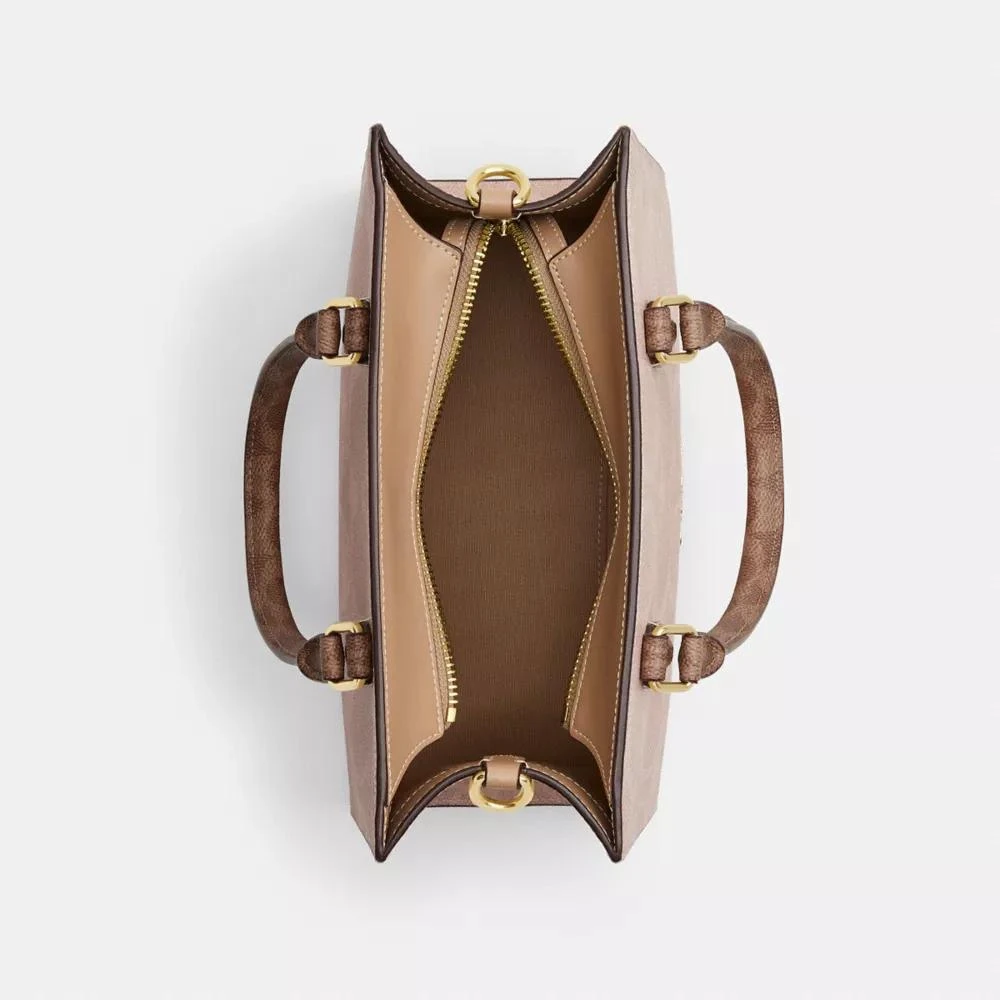 Coach Maggie Small Tote Bag In Blocked Signature Canvas 5